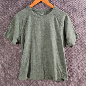 GAP Men Heather Green Crew Neck Short Sleeve T Shirt Size L Basic Casual
